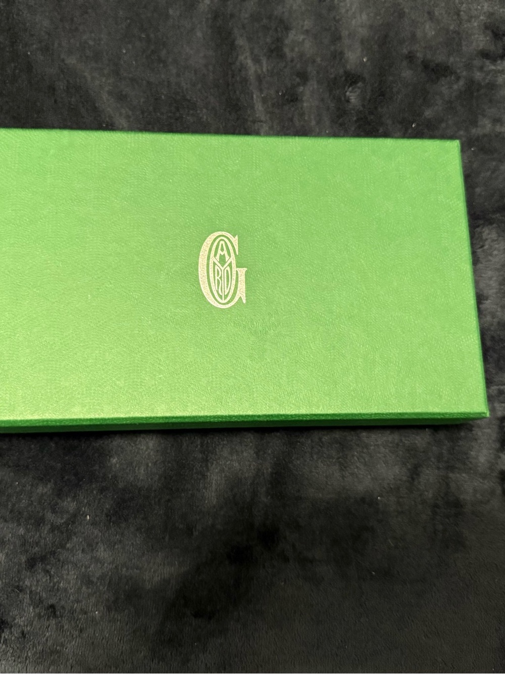 Gabor Green Accessory Box with Gold Logo